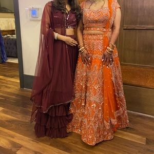 Maroon lehengas
